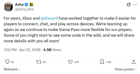 Xbox та Discord: Аша Шарма натякає на майбутню співпрацю 4