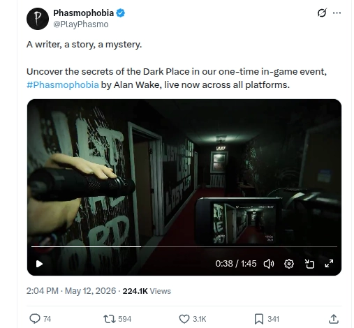 Phasmophobia x Alan Wake: геймплейний трейлер безкоштовного кросовер-івенту 4
