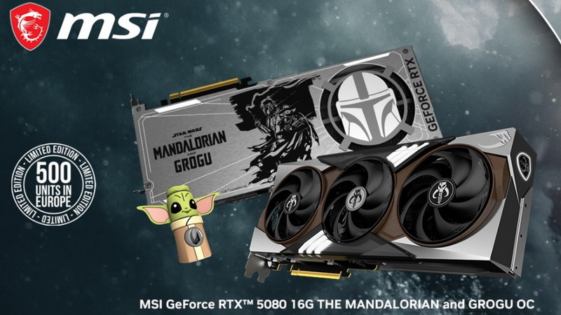 MSI випускає лімітовану GeForce RTX 5080 у стилі “Мандалорця та Грогу”