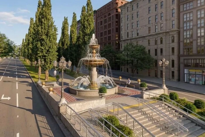 Головна 128 Новий фонтан на місці пам’ятника Леніну: столиця обрала виконавця робіт…