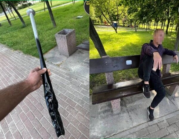 Чоловіка, який погрожував перехожим битою, затримали в парку столиці.
