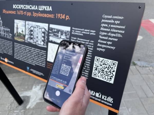 На Подолі в Києві з'явився інформаційний стенд, присвячений знищеній Воскресенській церкві 5 На Подолі в Києві з'явився інформаційний стенд, присвячений знищеній Воскресенській церкві 5