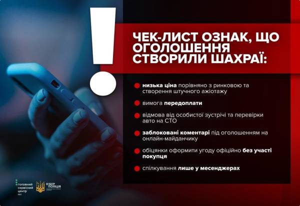 Кіберполіція розповіла, як виявити шахрайські оголошення про продаж автомобілів 6 Кіберполіція розповіла, як виявити шахрайські оголошення про продаж автомобілів 6