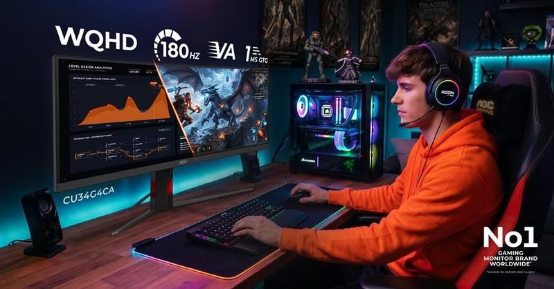  Ігровий монітор AOC Gaming CU34G4CA/CU34G4ZCA 