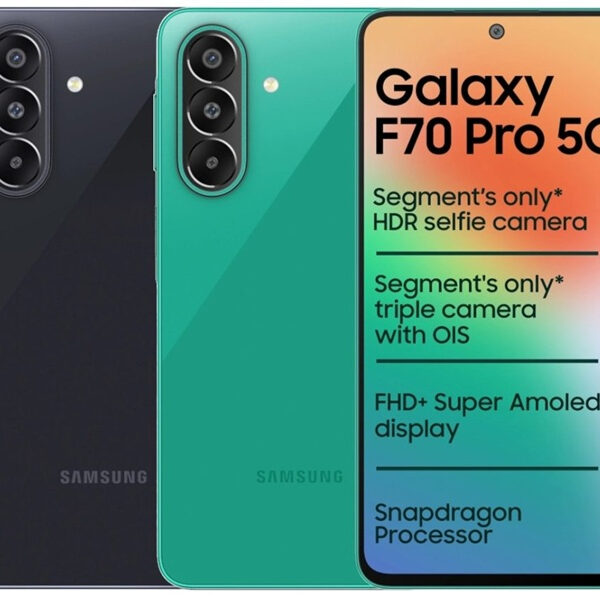 Galaxy F70 Pro: Samsung презентує смартфон із 6000 мА·ч та шістьма роками підтримки Android