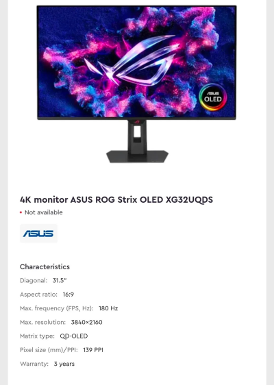 Asus презентує сім нових OLED-моніторів: від 4K@360 Гц до 1080p@560 Гц 13