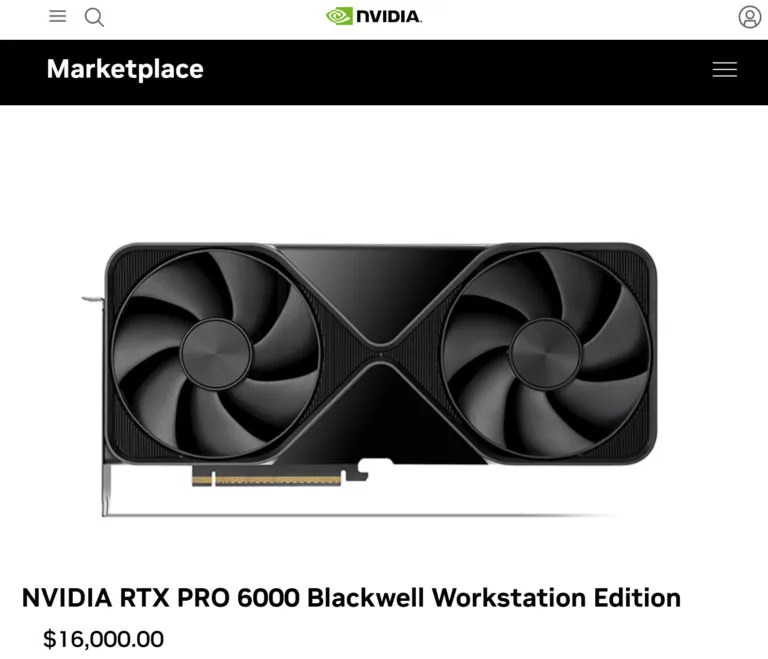 Зміна ціни RTX Pro 6000 Blackwell