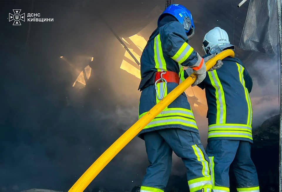 Гасіння пожежі на Київщині