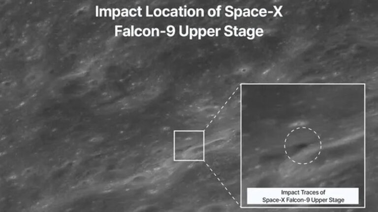 Зонд Південної Кореї закарбував кратер від падіння Falcon 9 на Місяці 5