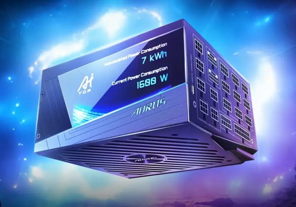 Gigabyte представила 1600-ватний блок живлення Aorus P1600W PCIe 5.1 AI TOP з інтегрованим ЖК-дисплеєм