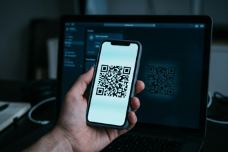 QR-код для привʼязки пристрою на екрані смартфона — фішингова схема з підробкою WhatsApp