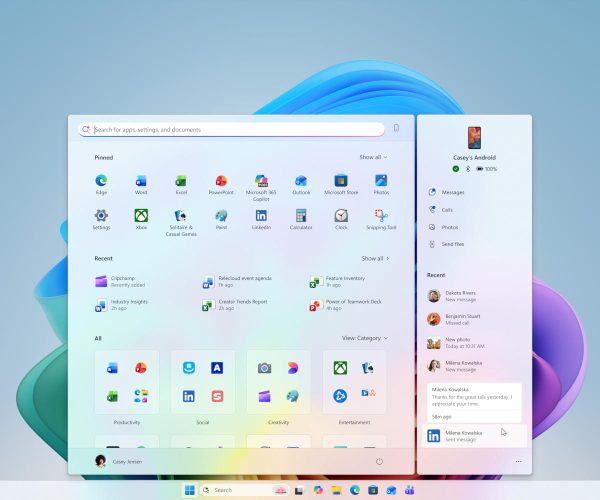 Microsoft тестує розширені сповіщення з Android на Windows