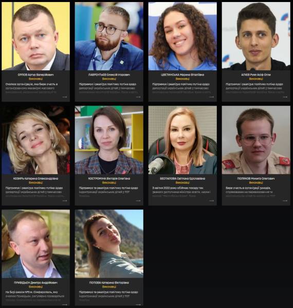 Українських дітей в окупації мілітаризують: ГУР повідомило про ще 10 причетних до примусової «перевиховання» 4