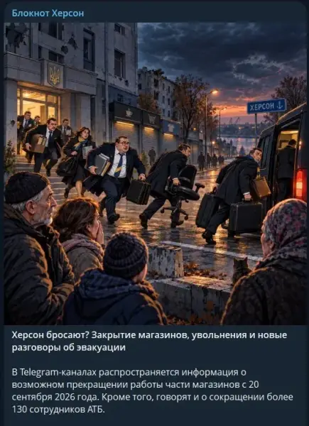 Російська пропаганда бреше про "заградотряди" ЗСУ та закриття "АТБ" на Херсонщині 7 Російська пропаганда поширює фейки про ЗСУ та закриття АТБ у Херсоні 2